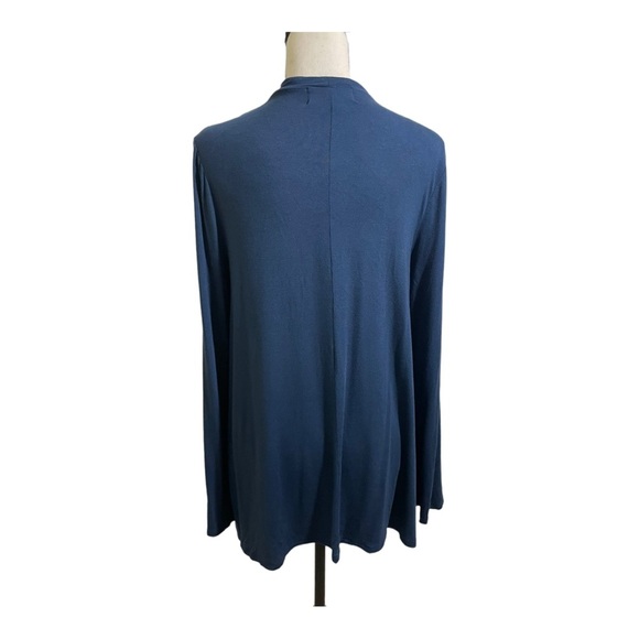 Laurie Felt womens blue choker neckline keyhole front Rayon blouse size Small - Picture 4 of 8